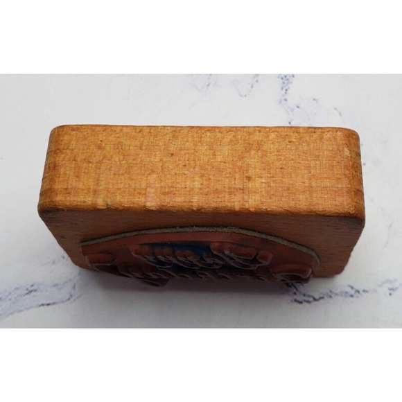 Comotion Happy Birthday Cursive Script Wood Mounted Rubber Stamp - Picture 6 of 7